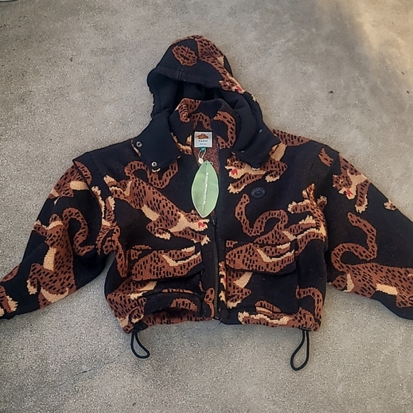 FARM Rio Leopards Black Knit Jacket - Picture 2 of 7